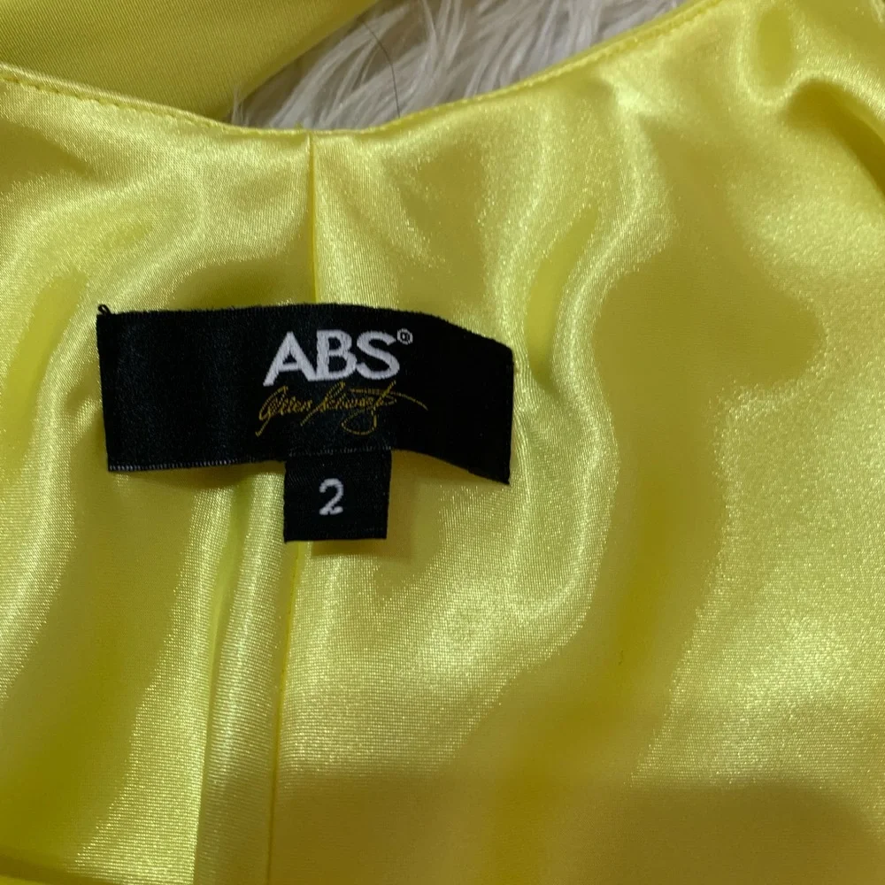 ABS One Shoulder Rosette Mini Dress. Size 2 - Picture 9 of 16